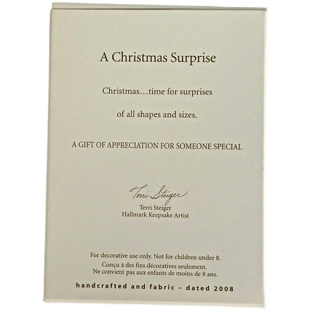 Hallmark Keepsake Christmas Ornament 2008 A Christmas Surprise Mitten Stocking